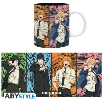 CHAINSAW MAN - Tasse "Teufelsjäger"  Devil Hunters, die von Public Safety, Denji, Power, Aki und Himeno angeheuert wurden, sind Teil der Tokyo Special Division 4! Beginnen Sie Ihren Tag mit diesen einzigartigen Duos mit dieser schönen Chainsaw Man Tasse!